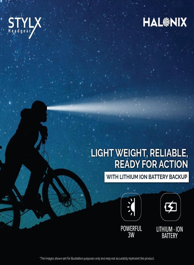 Halonix Stylex 3W Headgear Led Rechargeable Head Torch | Head Lamp |Flash Light | Headlamp| Waterproof Adjustable Head Lamp for Cycling, Camping, Hiking | - Image 5